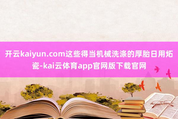 开云kaiyun.com这些得当机械洗涤的厚胎日用炻瓷-kai云体育app官网版下载官网