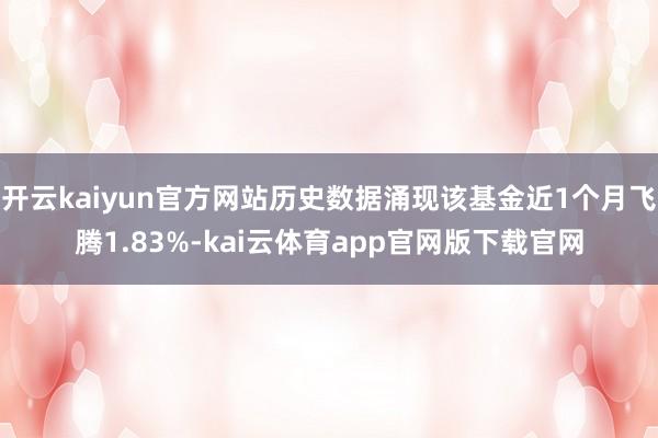 开云kaiyun官方网站历史数据涌现该基金近1个月飞腾1.83%-kai云体育app官网版下载官网