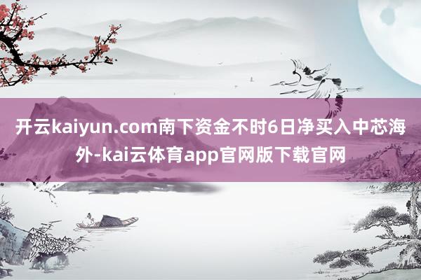 开云kaiyun.com南下资金不时6日净买入中芯海外-kai云体育app官网版下载官网