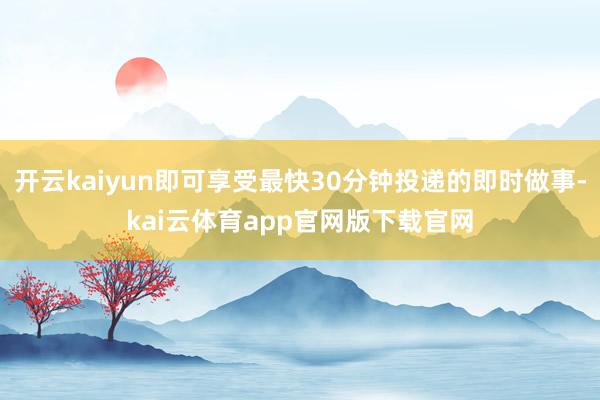 开云kaiyun即可享受最快30分钟投递的即时做事-kai云体育app官网版下载官网