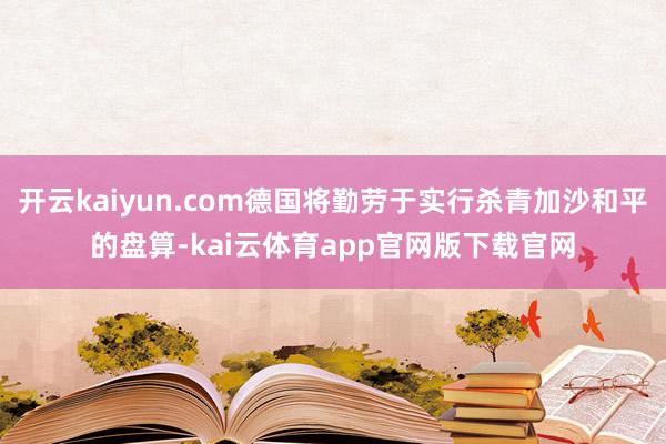 开云kaiyun.com德国将勤劳于实行杀青加沙和平的盘算-kai云体育app官网版下载官网